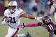 HOUSTON, TX - OCTOBER 19: Tre Mason #21 of the Auburn Tigers rushes against Deshazor Everett #29 of the Texas A&M Aggies on October 19, 2013 at Kyle Field in College Station, Texas. Auburn Tigers won 45 to 41.(Photo by Thomas B. Shea/Getty Images)