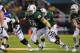 Oct 13, 2012; Waco, TX, USA; Baylor Bears offensive tackle Cyril Richardson (68) during the game against the TCU Horned Frogs at Floyd Casey Stadium. The Frogs defeated the Bears 49-21. Mandatory Credit: Jerome Miron-USA TODAY Sports