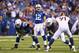 INDIANAPOLIS, IN - OCTOBER 20: Andrew Luck #12 of the Indianapolis Colts gives instructions to his team during the game against the Denver Broncos at Lucas Oil Stadium on October 20, 2013 in Indianapolis, Indiana. (Photo by Andy Lyons/Getty Images)