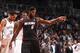 NEW YORK, NY - OCTOBER 17: LeBron James #6 of the Miami Heat during a preseason game against the Brooklyn Nets at the Barclays Center on October 17, 2013 in the Brooklyn borough of New York City. NOTE TO USER: User expressly acknowledges and agrees that,