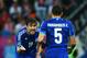 GDANSK, POLAND - JUNE 22: Sokratis Papastathopoulos of Greece appeals to team mate Kyriakos of Greece during the UEFA EURO 2012 quarter final match between Germany and Greece at The Municipal Stadium on June 22, 2012 in Gdansk, Poland. (Photo by Alex Gr
