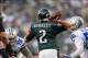Oct 20, 2013; Philadelphia, PA, USA; Philadelphia Eagles quarterback Matt Barkley (2) passes the ball during the fourth quarter against the Dallas Cowboys at Lincoln Financial Field. The Cowboys defeated the Eagles 17-3. Mandatory Credit: Howard Smith-USA