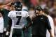 LANDOVER, MD - SEPTEMBER 09: Head coach Chip Kelly of the Philadelphia Eagles looks over at his quarterback Michael Vick #7 in the first half against the Washington Redskins at FedExField on September 9, 2013 in Landover, Maryland. (Photo by Rob Carr/Ge