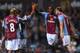 BIRMINGHAM, ENGLAND - AUGUST 28: Aston Villa player Christian Benteke celebrates after scoring the second goal during the Capital One Cup second round match between Aston Villa and Rotherham at Villa Park on August 28, 2013 in Birmingham, England. (Phot