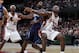 CLEVELAND - NOVEMBER 16: LeBron James #23 of the Cleveland Cavaliers blocks out C.J. Miles #34 of the Utah Jazz at the Quicken Loans Arena November 16, 2007 in Cleveland, Ohio. Cleveland won the game 99-94. NOTE TO USER: User expressly acknowledges and a