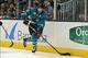 October 19, 2013; San Jose, CA, USA; San Jose Sharks center Patrick Marleau (12) controls the puck against the Calgary Flames during the third period at SAP Center at San Jose. The Sharks defeated the Flames 6-3. Mandatory Credit: Kyle Terada-USA TODAY Sp
