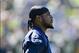Jul 27, 2013; Renton, WA, USA; Seattle Seahawks wide receiver Percy Harvin (11) watches team drills from the sidelines during the 3rd day of training camp at the Virginia Mason Athletic Center. Mandatory Credit: Steven Bisig-USA TODAY Sports