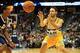 November 9, 2012; Denver, CO, USA; Denver Nuggets guard Evan Fournier (94) passes the ball during the second half against the Utah Jazz at the Pepsi Center. The Nuggets won 104-84. Mandatory Credit: Chris Humphreys-USA TODAY Sports