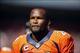 Oct 13, 2013; Denver, CO, USA; Denver Broncos cornerback Champ Bailey (24) before the game against the Jacksonville Jaguars at Sports Authority Field at Mile High. Mandatory Credit: Chris Humphreys-USA TODAY Sports