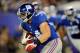 Peyton Hillis earned the bulk of carries for the Giants on Monday night.