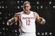 Sep 27, 2013; Houston, TX, USA; Houston Rockets center Dwight Howard (12) poses during media day at Toyota Center. Mandatory Credit: Troy Taormina-USA TODAY Sports
