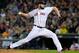 Oct 19, 2013; Boston, MA, USA; Boston Red Sox relief pitcher Brandon Workman (67) pitches during the sixth inning in game six of the American League Championship Series baseball game against the Detroit Tigers at Fenway Park. Mandatory Credit: Bob DeChiar