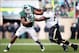 Oct 19, 2013; East Lansing, MI, USA; Michigan State Spartans defensive end Shilique Calhoun (89) defends against Purdue Boilermakers offensive tackle Kevin Pamphile (64) during the 2nd half at Spartan Stadium. MSU won 14-0. Mandatory Credit: Mike Carter-U