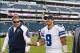Oct 20, 2013; Philadelphia, PA, USA; Dallas Cowboys quarterback Tony Romo (9) walks off the field after playing the Philadelphia Eagles at Lincoln Financial Field. The Cowboys defeated the Eagles 17-3. Mandatory Credit: Howard Smith-USA TODAY Sports