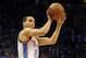 May 5, 2013; Oklahoma City, OK, USA; Oklahoma City Thunder guard Kevin Martin (23) attempts a 3 point shot against the Memphis Grizzlies during the second half in game one of the second round of the 2013 NBA Playoffs at Chesapeake Energy Arena. The Thunde