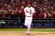 Carlos Beltran crosses the plate in Game 6 of the NLCS against the Dodgers on Oct. 18.