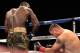 Wilder puts Liakhovich down. Photo courtesy of Tom Casino/Showtime