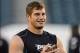 Sep 19, 2013; Philadelphia, PA, USA; Philadelphia Eagles tight end Brent Celek (87) during warmups prior to playing the Kansas City Chiefs at Lincoln Financial Field. Mandatory Credit: Howard Smith-USA TODAY Sports