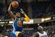 Oct 23, 2013; Sacramento, CA, USA; Golden State Warriors shooting guard Andre Iguodala (9) takes the ball to the basket during the second quarter against the Sacramento Kings at Sleep Train Arena. Mandatory Credit: Ed Szczepanski-USA TODAY Sports