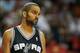 Oct 19, 2013; Miami, FL, USA; San Antonio Spurs point guard Tony Parker (9) looks on during the third quarter against the Miami Heat at American Airlines Arena. Mandatory Credit: Steve Mitchell-USA TODAY Sports
