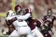 Oct 26, 2013; College Station, TX, USA; Texas A&M Aggies linebacker Steven Jenkins (8) tackles Vanderbilt Commodores running back Jerron Seymour (3) for a loss during the first half at Kyle Field. Mandatory Credit: Thomas Campbell-USA TODAY Sports