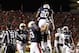 Oct 26, 2013; Auburn, AL, USA; Auburn Tigers running back Anthony Grant (20) celebrates with linemen Chad Slade (62) and Alex Kozan (63) after scoring a touchdown against the Florida Atlantic Owls during the first half at Jordan Hare Stadium. Mandatory Cr