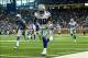 Oct 27, 2013; Detroit, MI, USA; Dallas Cowboys wide receiver Dez Bryant (88) makes a catch and runs into the end zone for a touchdown during the fourth quarter against the Detroit Lions at Ford Field. Mandatory Credit: Andrew Weber-USA TODAY Sports