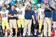 Oct 26, 2013; Colorado Springs, CO, USA; Notre Dame Fighting Irish head coach Brian Kelly reacts to a play in the second quarter against the Air Force Falcons at Falcon Stadium. Mandatory Credit: Isaiah J. Downing-USA TODAY Sports
