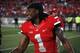 Sep 28, 2013; Columbus, OH, USA; Ohio State Buckeyes cornerback Bradley Roby (1) reacts after the game against the Wisconsin Badgers at Ohio Stadium. Buckeyes beat the Badgers 31-24. Mandatory Credit: Raj Mehta-USA TODAY Sports