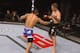 Lineker meets Harris' movement with a hard right hook to the body.