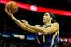 Oct 22, 2013; Atlanta, GA, USA; Indiana Pacers power forward Luis Scola (4) shoots a basket in the second half against the Atlanta Hawks at Philips Arena. The Pacers won 107-89. Mandatory Credit: Daniel Shirey-USA TODAY Sports