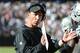 Sep 29, 2013; Oakland, CA, USA; Oakland Raiders head coach Dennis Allen watches from the sideline against the Washington Redskins during the fourth quarter at O.co Coliseum. The Redskins defeated the Raiders 24-14. Mandatory Credit: Kyle Terada-USA TODAY
