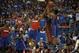 Oct 4, 2013; Lawrence, KS, USA; Kansas Jayhawks guard Andrew Wiggins (22) shoots a jumpshot as guard Wayne Selden (1) defends during Late Night at Allen Fieldhouse. Mandatory Credit: Denny Medley-USA TODAY Sports