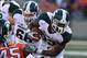 Oct 26, 2013; Champaign, IL, USA; Michigan State Spartans running back Jeremy Langford (33) runs the ball during the second half against the Illinois Fighting Illini at Memorial Stadium. Michigan State won 42-3. Mandatory Credit: Pat Lovell-USA TODAY Spo