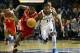 Mar 29, 2013; Memphis, TN, USA; Memphis Grizzlies point guard Mike Conley (11) and Houston Rockets point guard Patrick Beverley (12) chase after the loose ball during the game at FedEx Forum. Memphis Grizzlies defeat the Houston Rockets 103-94. Mandato