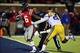 Oct 19, 2013; Oxford, MS, USA; Mississippi Rebels running back Jaylen Walton (6) advances the ball for a touchdown during the game against the LSU Tigers at Vaught-Hemingway Stadium. Mississippi Rebels defeat the LSU Tigers 27-24. Mandatory Credit: Spruc