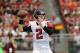 Oct 27, 2013; Phoenix, AZ, USA; Atlanta Falcons quarterback Matt Ryan (2) makes a pass against the Arizona Cardinals in the first half at University of Phoenix Stadium. The Cardinals defeated the Falcons 27-13. Mandatory Credit: Jennifer Stewart-USA TODAY