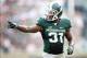 Sep 7, 2013; East Lansing, MI, USA; Michigan State Spartans cornerback Darqueze Dennard (31) points to South Florida Bulls offense during the 2nd half at Spartan Stadium. MSU won 21-6. Mandatory Credit: Mike Carter-USA TODAY Sports