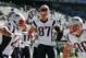 Oct 20, 2013; East Rutherford, NJ, USA; New England Patriots tight end Rob Gronkowski (87) warms up before their game against the New York Jets at MetLife Stadium. Mandatory Credit: Ed Mulholland-USA TODAY Sports