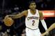 Oct 19, 2013; Cleveland, OH, USA; Cleveland Cavaliers guard Kyrie Irving (2) during the game against the Indiana Pacers at Quicken Loans Arena. Mandatory Credit: Ken Blaze-USA TODAY Sports