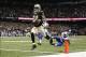 Oct 27, 2013; New Orleans, LA, USA; New Orleans Saints wide receiver Kenny Stills (84) carries the ball into the end zone for a touchdown in the second quarter agains the Buffalo Bills at Mercedes-Benz Superdome. Mandatory Credit: Crystal LoGiudice-USA TO