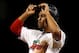 Aug 20, 2013; Ft Myers, FL, USA; Fort Myers Miracle center fielder Byron Buxton (7) after he stole third base during the sixth inning against the Charlotte Stone Crabs at Hammond Stadium. Mandatory Credit: Kim Klement-USA TODAY Sports