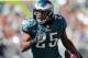 PHILADELPHIA, PA - OCTOBER 27: Running back LeSean McCoy #25 of the Philadelphia Eagles runs against the New York Giants during the first quarter of a game at Lincoln Financial Field on October 27, 2013 in Philadelphia, Pennsylvania. Vick recovered the fu