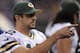 MINNEAPOLIS, MN - OCTOBER 27: Aaron Rodgers #12 of the Green Bay Packers looks on during the fourth quarter of the game against the Minnesota Vikings on October 27, 2013 at Mall of America Field at the Hubert H. Humphrey Metrodome in Minneapolis, Minnesot