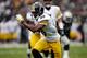 OAKLAND, CA - OCTOBER 27: Emmanuel Sanders #88 of the Pittsburgh Steelers scores on a nine yard touchdown pass against the Oakland Raiders during the fourth quarter at O.co Coliseum on October 27, 2013 in Oakland, California. (Photo by Thearon W. Hender