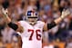 INDIANAPOLIS, IN - FEBRUARY 05: Chris Snee #76 of the New York Giants celebrates against the New England Patriots during Super Bowl XLVI at Lucas Oil Stadium on February 5, 2012 in Indianapolis, Indiana. (Photo by Jamie Squire/Getty Images)