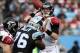 Dec 9, 2012; Charlotte, NC, USA; Atlanta Falcons quarterback Matt Ryan (2) passes the ball against the Carolina Panthers during the second quarter at Bank of America Stadium. Mandatory Credit: Jeremy Brevard-USA TODAY Sports