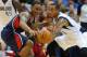 DALLAS, TX - OCTOBER 30: (L-R) Jeff Teague #0 of the Atlanta Hawks dribbles the ball against Monta Ellis #11 of the Dallas Mavericks at American Airlines Center on October 30, 2013 in Dallas, Texas. NOTE TO USER: User expressly acknowledges and agrees t