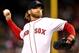 BOSTON, MA - OCTOBER 23: Ryan Dempster #46 of the Boston Red Sox pitches in the ninth inning against the St. Louis Cardinals during Game One of the 2013 World Series at Fenway Park on October 23, 2013 in Boston, Massachusetts. (Photo by Rob Carr/Getty I