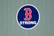Oct 23, 2013; Boston, MA, USA; A Boston Strong logo on the Green Monster at Fenway Park prior to game one of the MLB baseball World Series between the Boston Red Sox and the St. Louis Cardinals. Mandatory Credit: Mark L. Baer-USA TODAY Sports